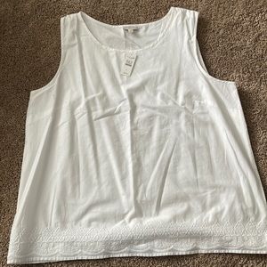 Talbots Tank top embroidered bottom